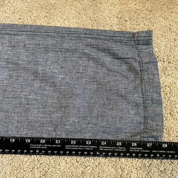 PILCRO AND THE LETTERPRESS Linen Blend Wide Leg Pants Women's 0P Heather Blue - Picture 10 of 14